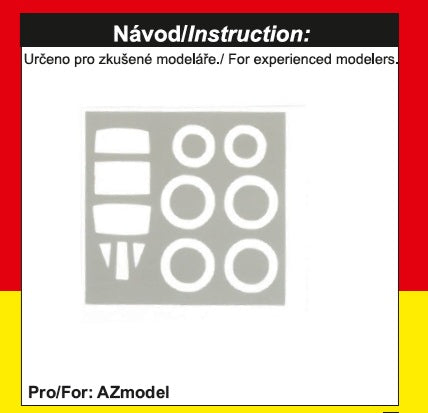 Kovozavody Prostejov KPEX7251 1:72 Gotha P.60 wheels and canopy frame paint mask