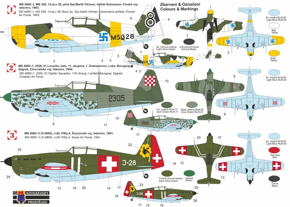 Kovozavody Prostejov KPH4803 1:48 Morane-Saulnier MS-406C-1 Other Users