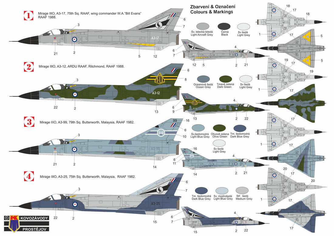 Kovozavody Prostejov KPH7218 1:72 Dassault_Mirage IIIO ex-RV Models