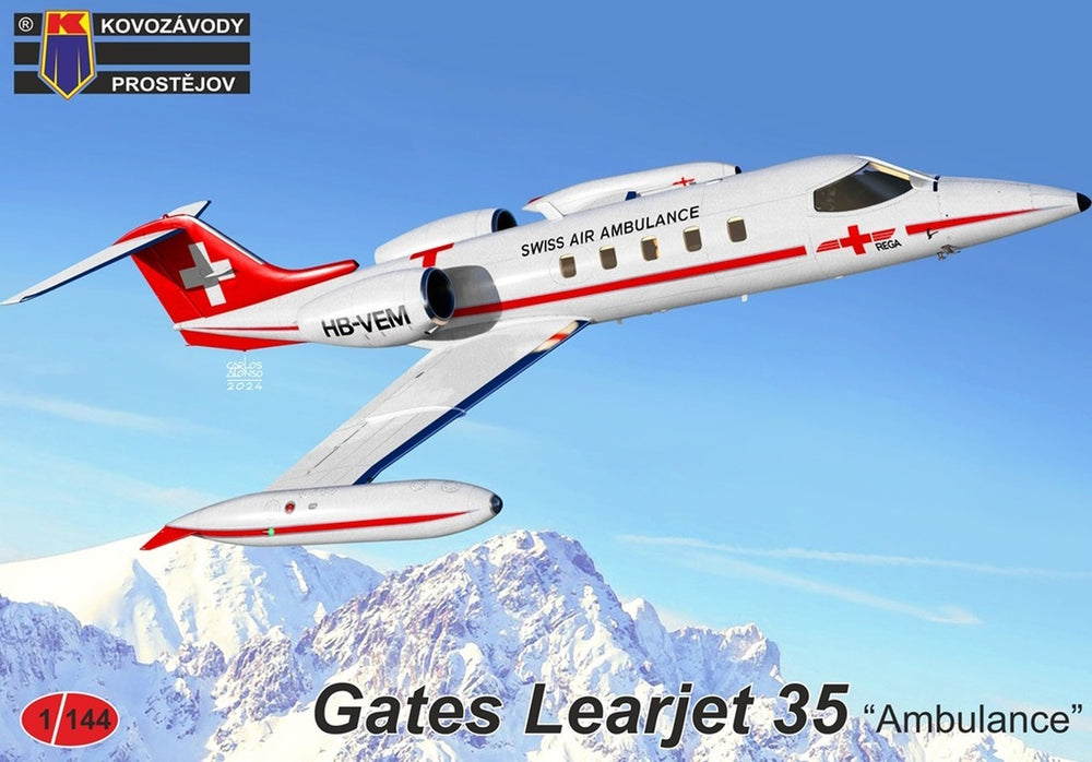 Kovozavody Prostejov KPM14409 1:144 Gates Learjet 35 Ambulance
