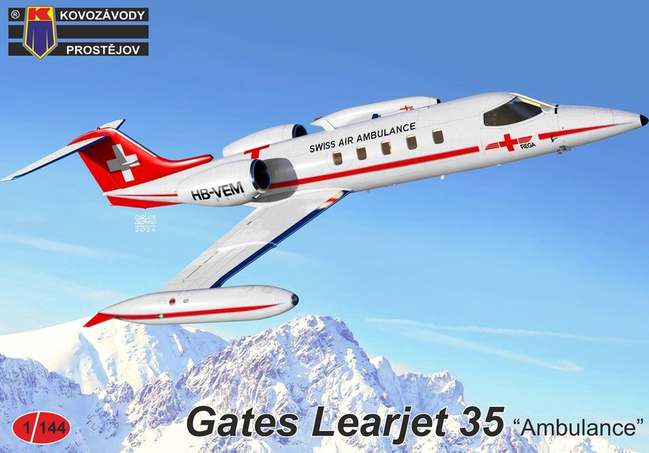 Kovozavody Prostejov KPM14409 1:144 Gates Learjet 35 Ambulance