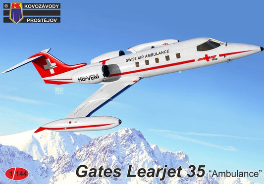 Kovozavody Prostejov KPM14409 1:144 Gates Learjet 35 Ambulance