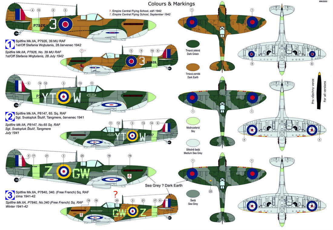 Kovozavody Prostejov KPM72302 1:72 Supermarine Spitfire Mk.IIA 'RAF'