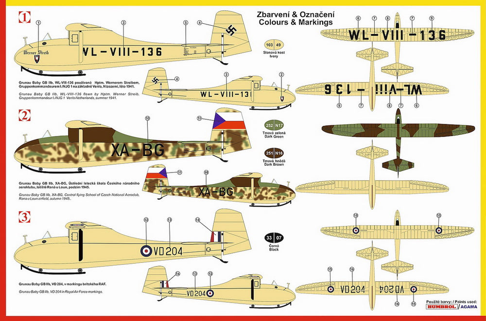 KP KPM4813 Grunau Baby IIb Glider Plastic Kit 1:48