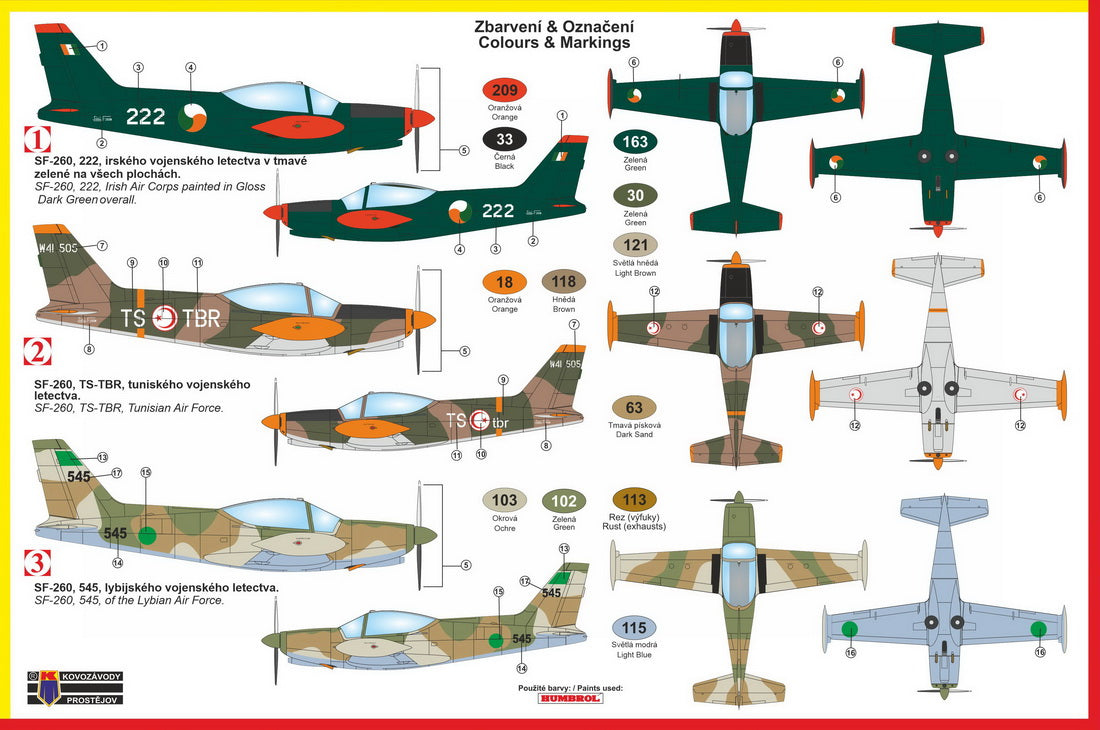 Kovozavody Prostejov KPM4816 1:48 SIAI SF-260W "Warrior"