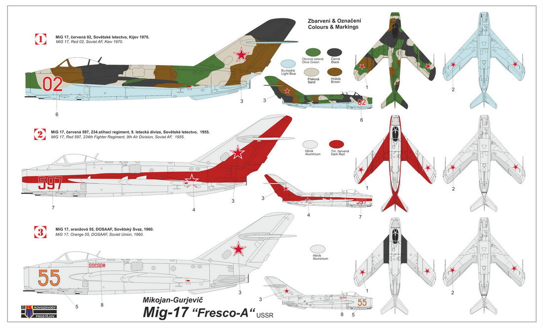 KP KPM4823 MiG-17 Fresco-A Soviet VVS Fuselage 1:48