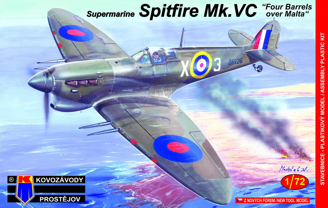 KP KPM72121 Spitfire Mk.VC Four Barrels Over Malta 1:72