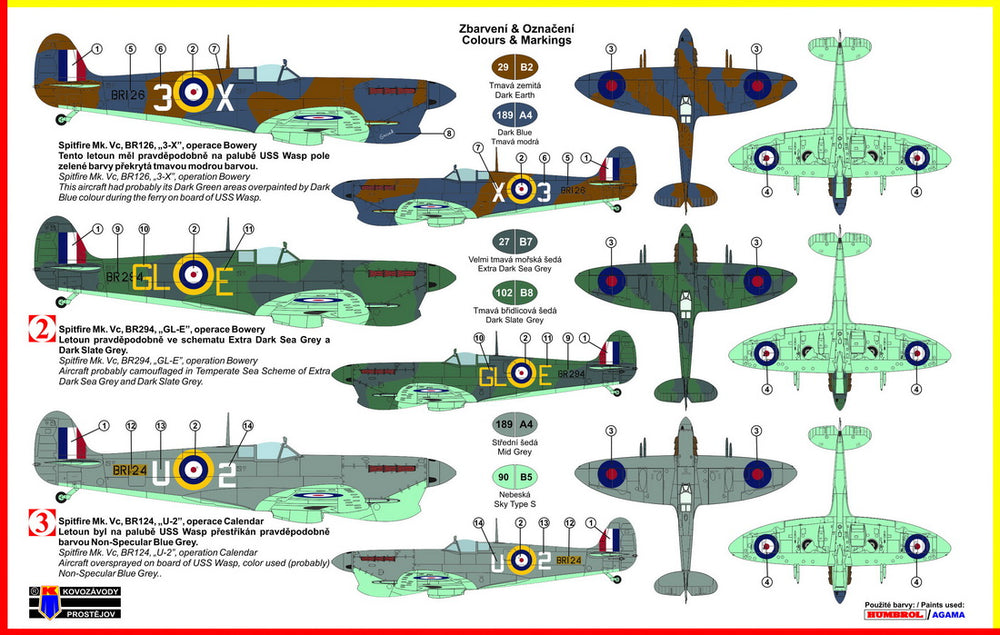 KP KPM72121 Spitfire Mk.VC Four Barrels Over Malta 1:72