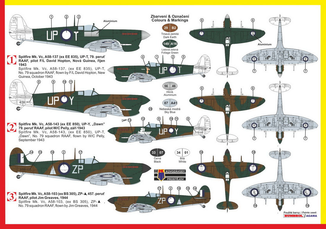 KP KPM72147 Spitfire Mk.VC RAAF Service New Guinea 1:72