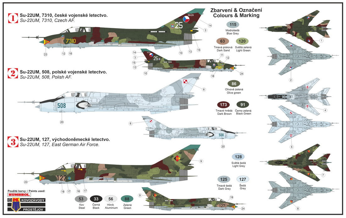 Kovozavody Prostejov KPM72207 1:72 Sukhoi Su-22UM-3K "Warsaw Pact"