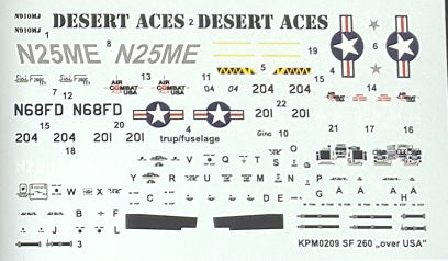 Kovozavody Prostejov KPM72209 1:72 SIAI SF-260D "Over USA"