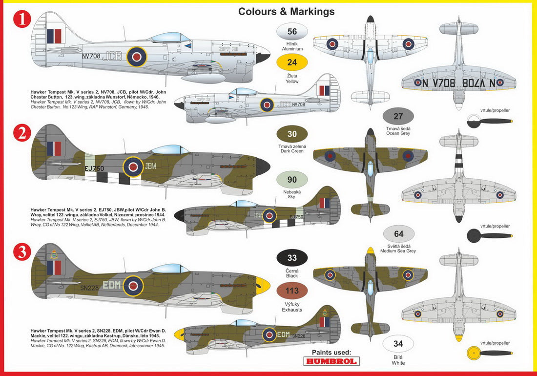 Kovozavody Prostejov KPM72219 1:72 Hawker Tempest Mk.V
