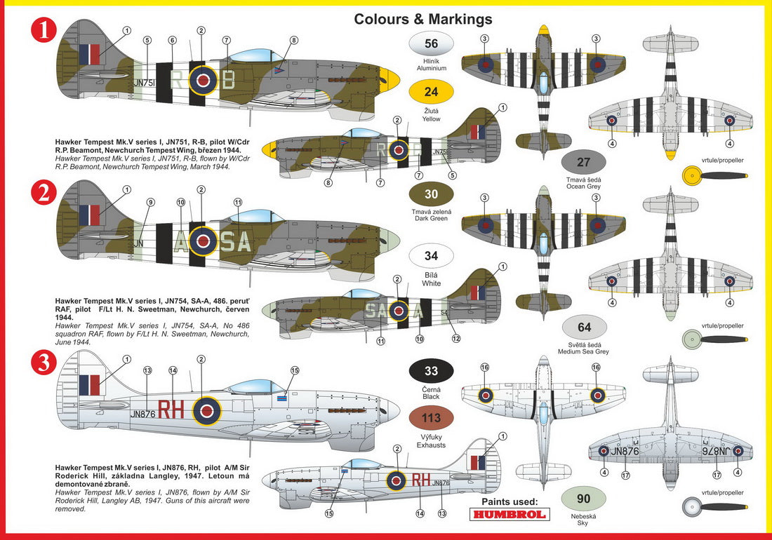 Kovozavody Prostejov KPM72221 1:72 Hawker Tempest Mk.V 'Series 1'