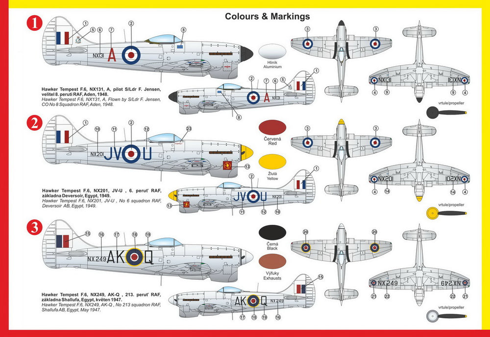 Kovozavody Prostejov KPM72224 1:72  Hawker Tempest F.6 'Silver wings'