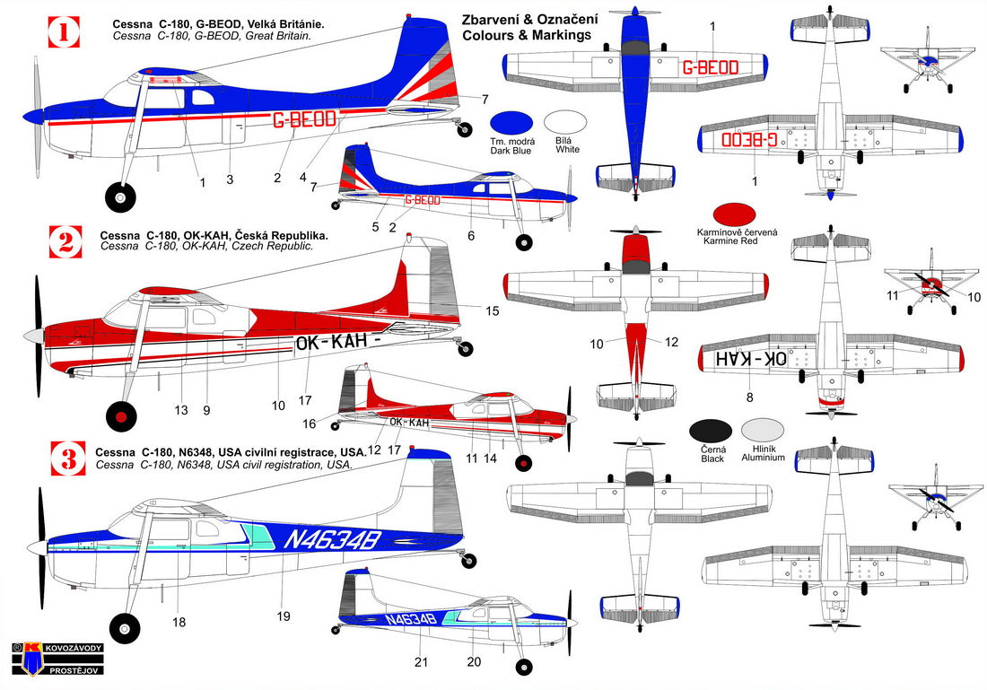 Kovozavody Prostejov KPM72236 1:72 Cessna C-180 'Civil'