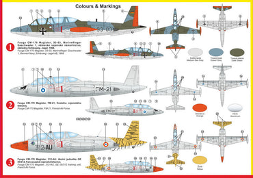 KP KPM72242 Fouga CM.170 Magister Over Europe Multi-AF 1:72