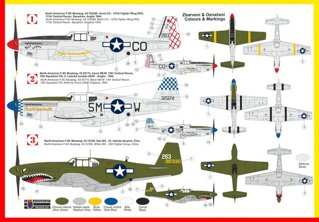 Kovozavody Prostejov KPM72246 1:72 North-American F-6C 'Photo-recce Mustang'