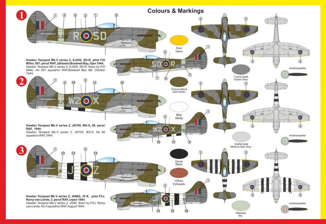 Kovozavody Prostejov KPM72252 1:72 Hawker Tempest Mk.V 'At war'