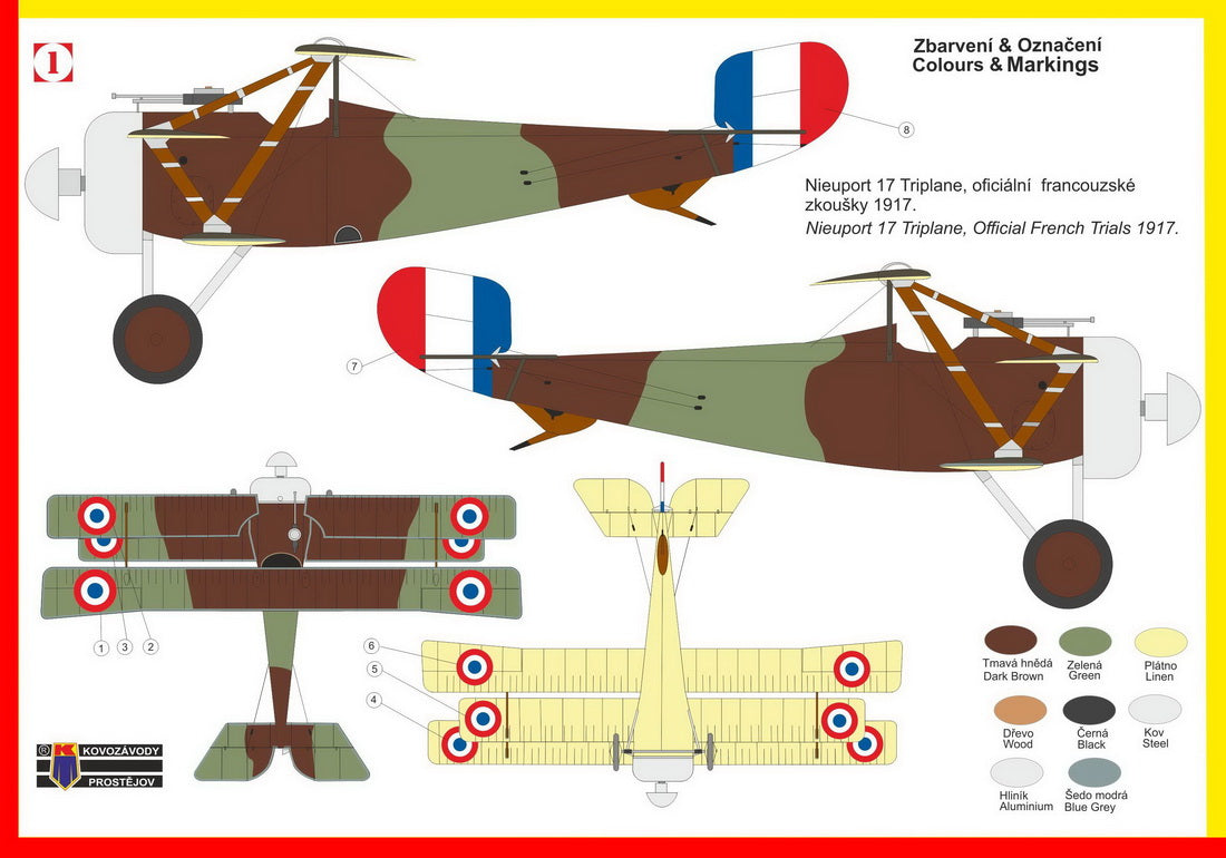 Kovozavody Prostejov KPM72256 1:72 Nieuport Triplane 'France'
