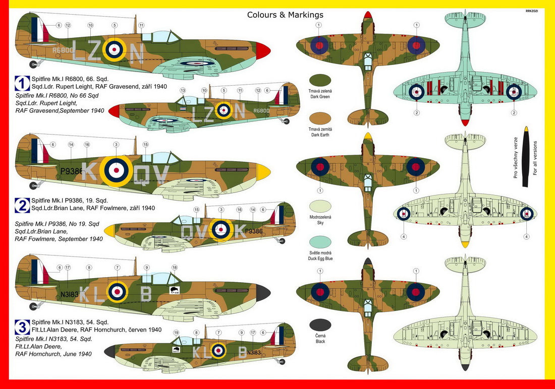 Kovozavody Prostejov KPM72262 1:72 Spitfire Mk.IA 'Commanders'