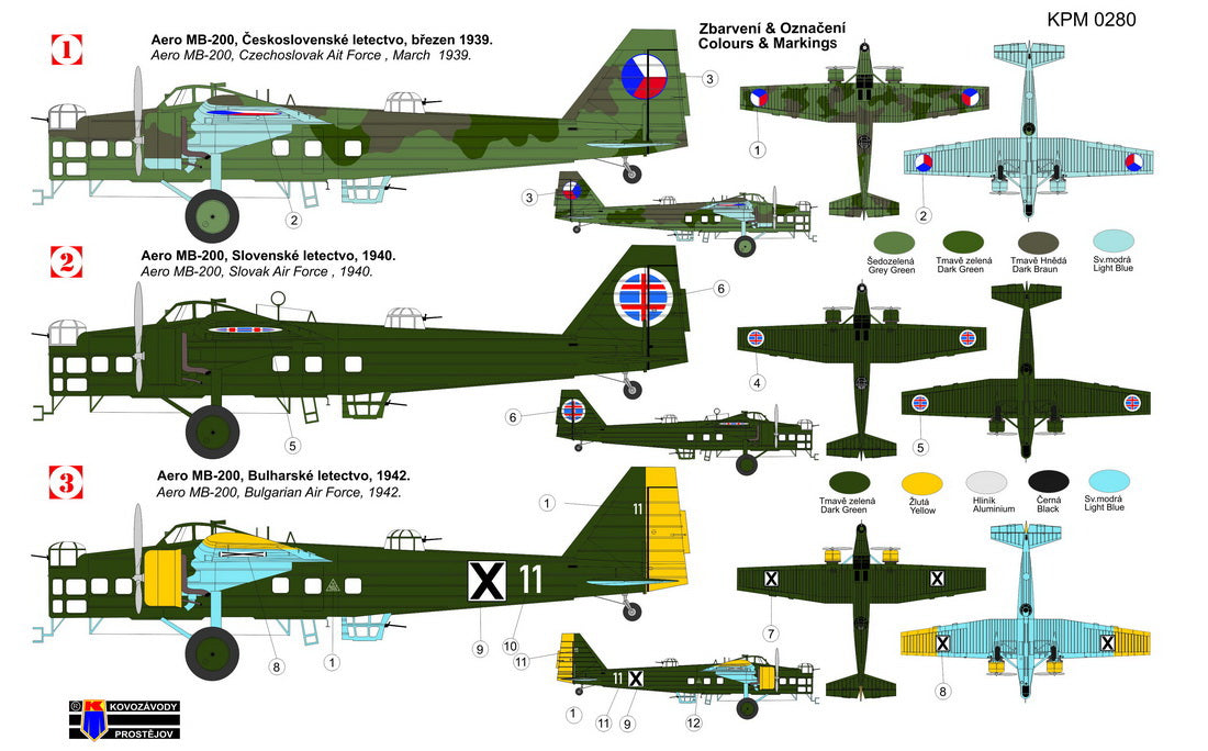 Kovozavody Prostejov KPM72280 1:72 Aero MB-200 ex-KP/KOPRO/Smer