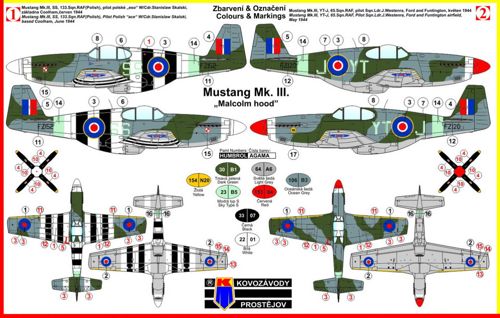 Kovozavody Prostejov KPM7232 1:72 Mustang Mk.III 'Malcolm hood', RAF