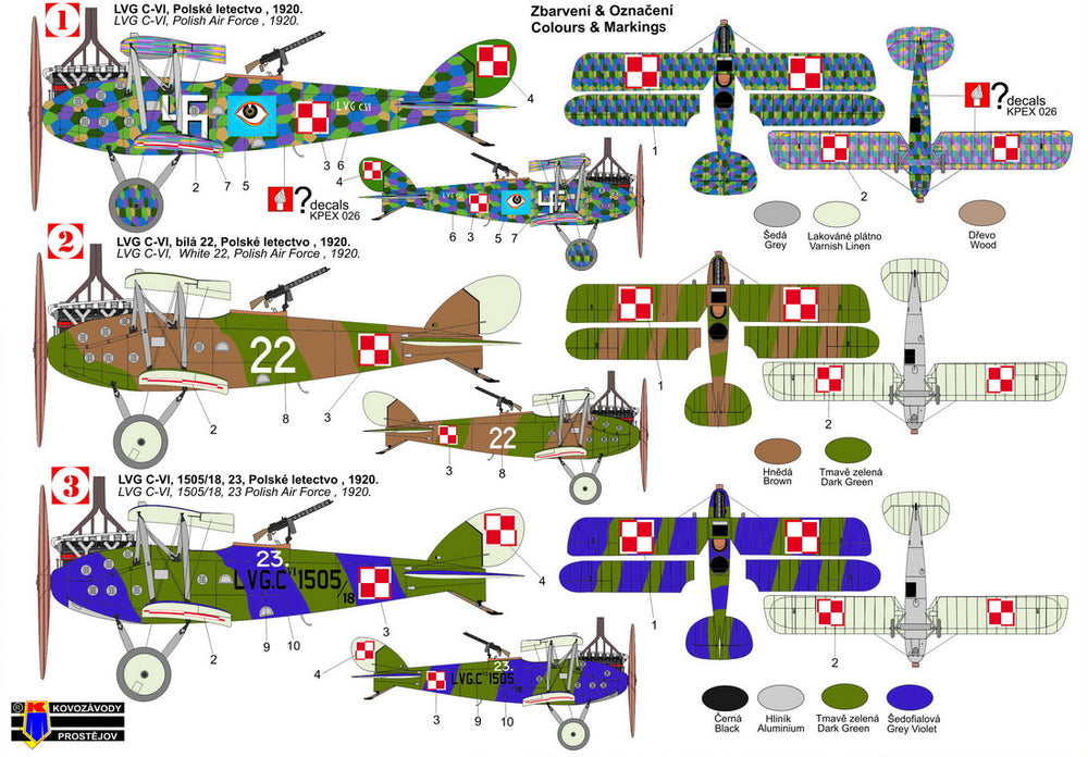 Kovozavody Prostejov KPM72400 1:72 LVG C.VI In Polish Service re-box, new decals