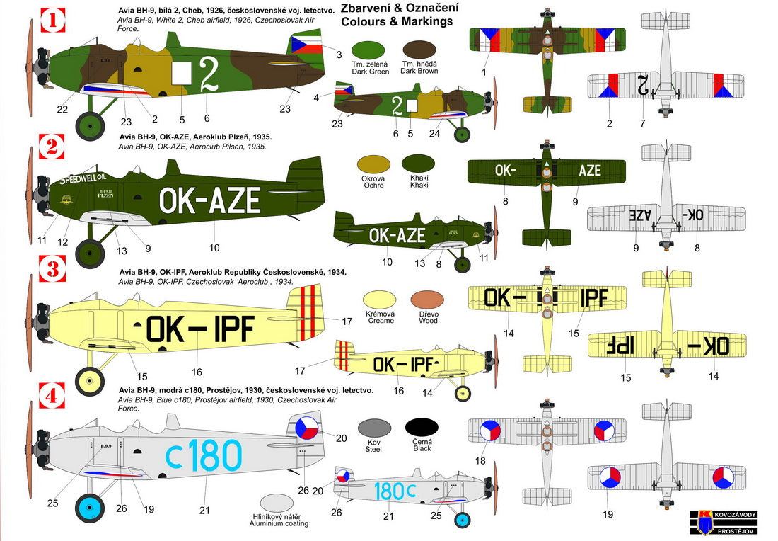 Kovozavody Prostejov KPM72414 1:72 Avia BH-9 'Boska' re-box, new decals