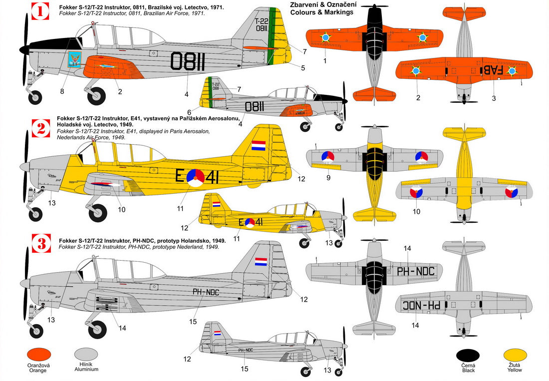 Kovozavody Prostejov KPM72425 1:72 Fokker S-12/T-22 'Instructor'