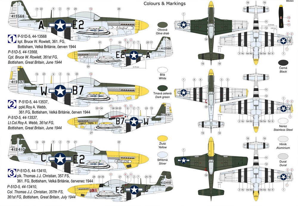 KP KPM72442 North-American P-51D-5 Mustang 361st FG 1:72