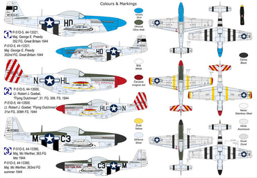 KP KPM72483 North-American P-51D-5 Mustang Aces New Decals 1:72
