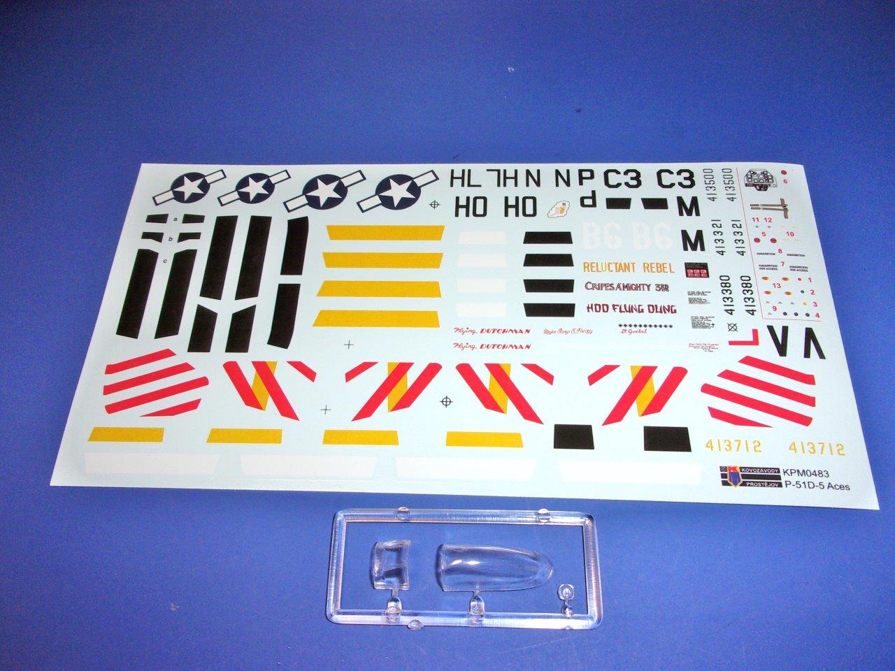 KP KPM72483 North-American P-51D-5 Mustang Aces New Decals 1:72