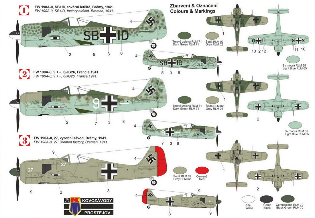 Kovozavody Prostejov KPM72489 1:72 Focke-Wulf Fw-190A-0 new mould