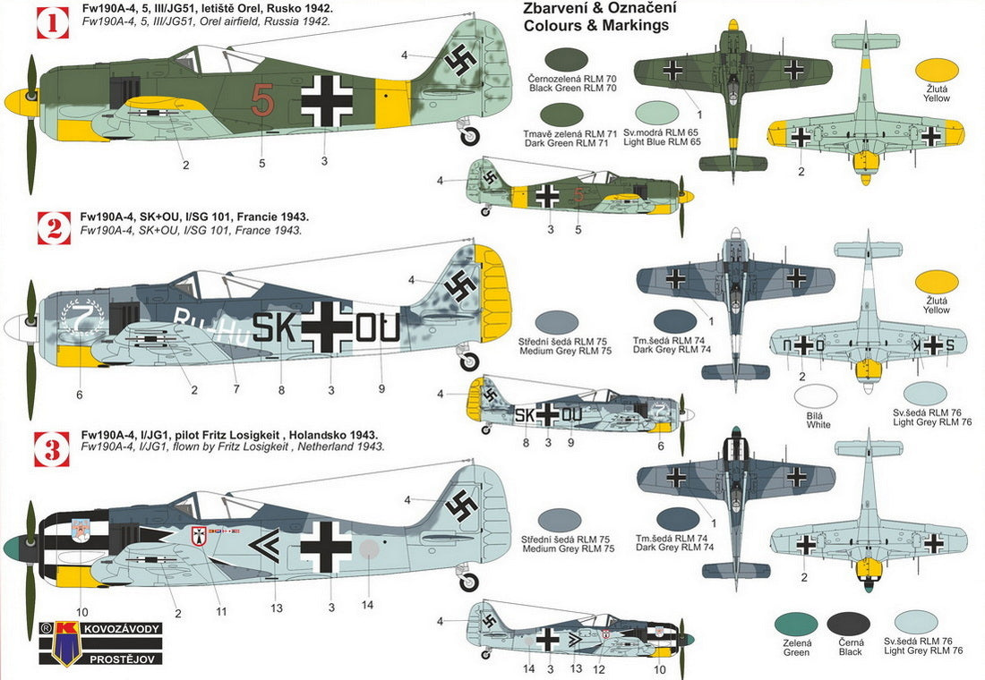 Kovozavody Prostejov KPM72492 1:72 Focke-Wulf Fw-190A-4 new mould