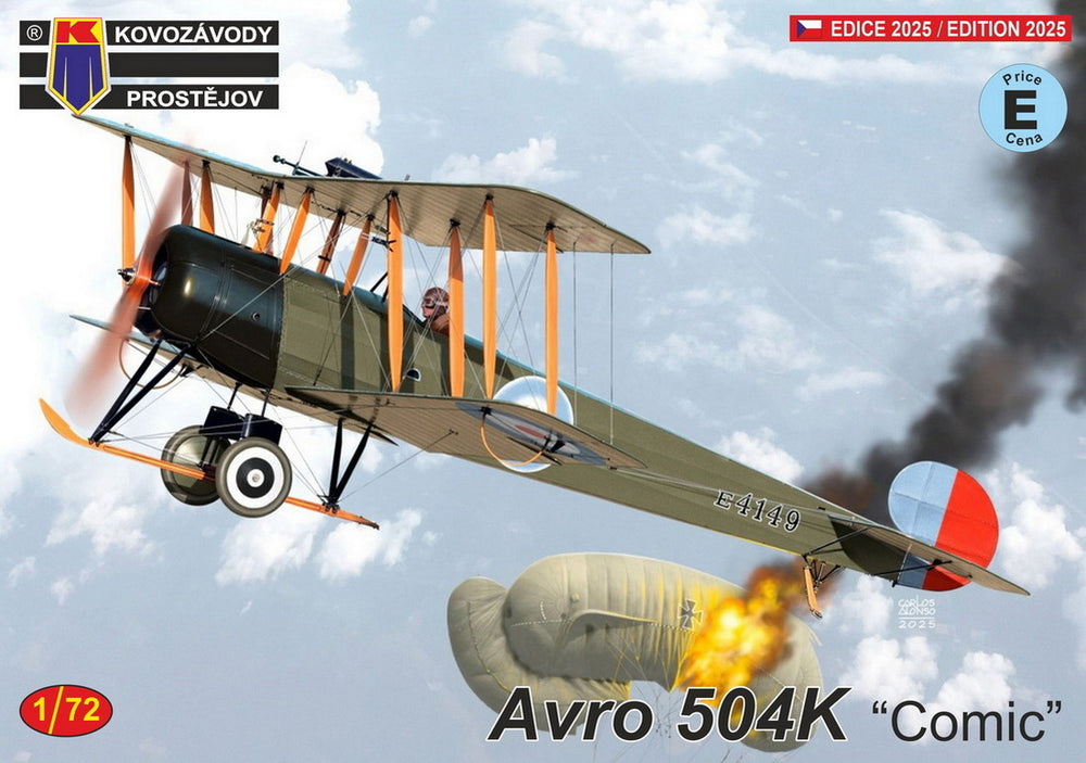 Kovozavody Prostejov KPM72494 1:72 Avro 504K 'Comic' re-box, new parts & decals