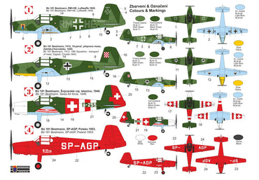 Kovozavody Prostejov KPM72511 1:72 Bucker Bu-181 'Bestmann' re-box, new decals