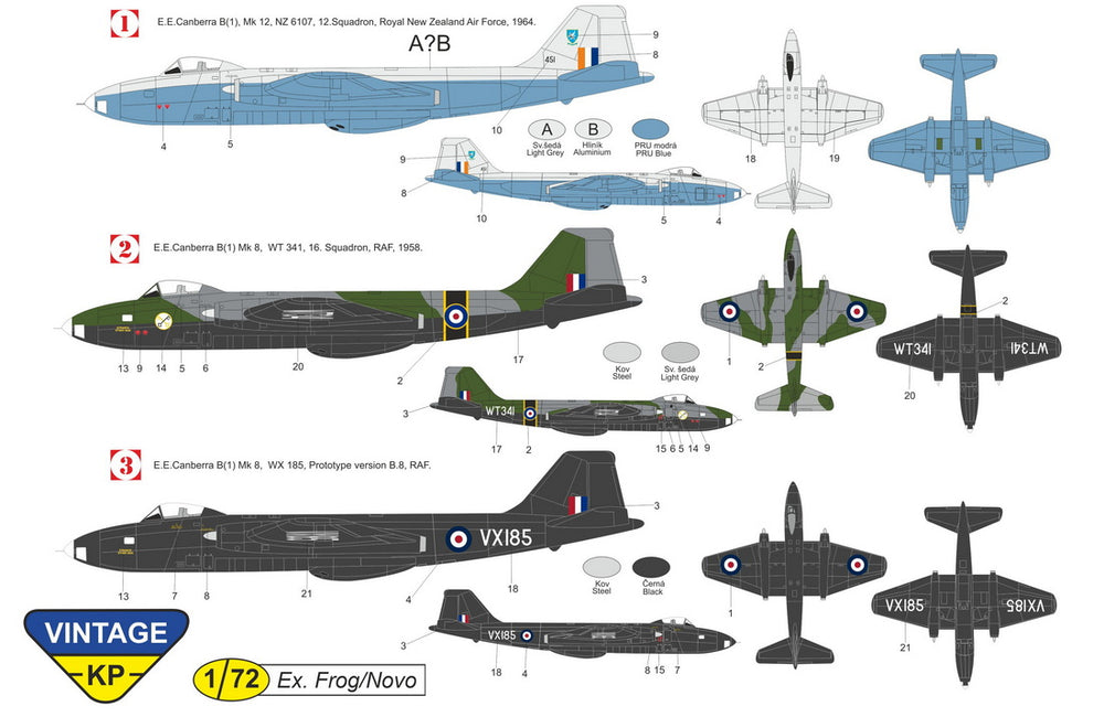 Kovozavody Prostejov KPV7202 1:72 Canberra B