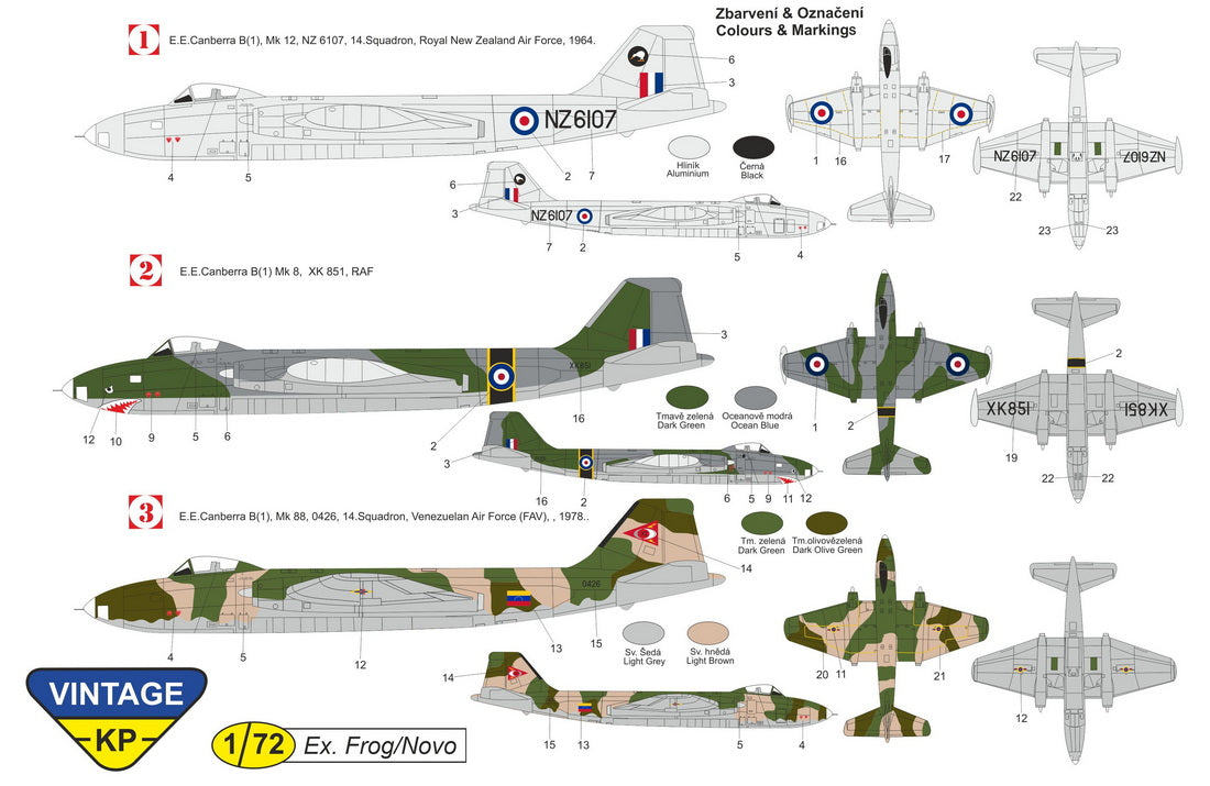 Kovozavody Prostejov KPV7203 1:72 Canberra B