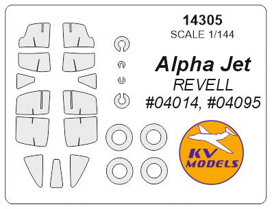 KV Models KV14305 Dassault-Dornier Alpha Jet Canopy & Wheel Masks 1:144