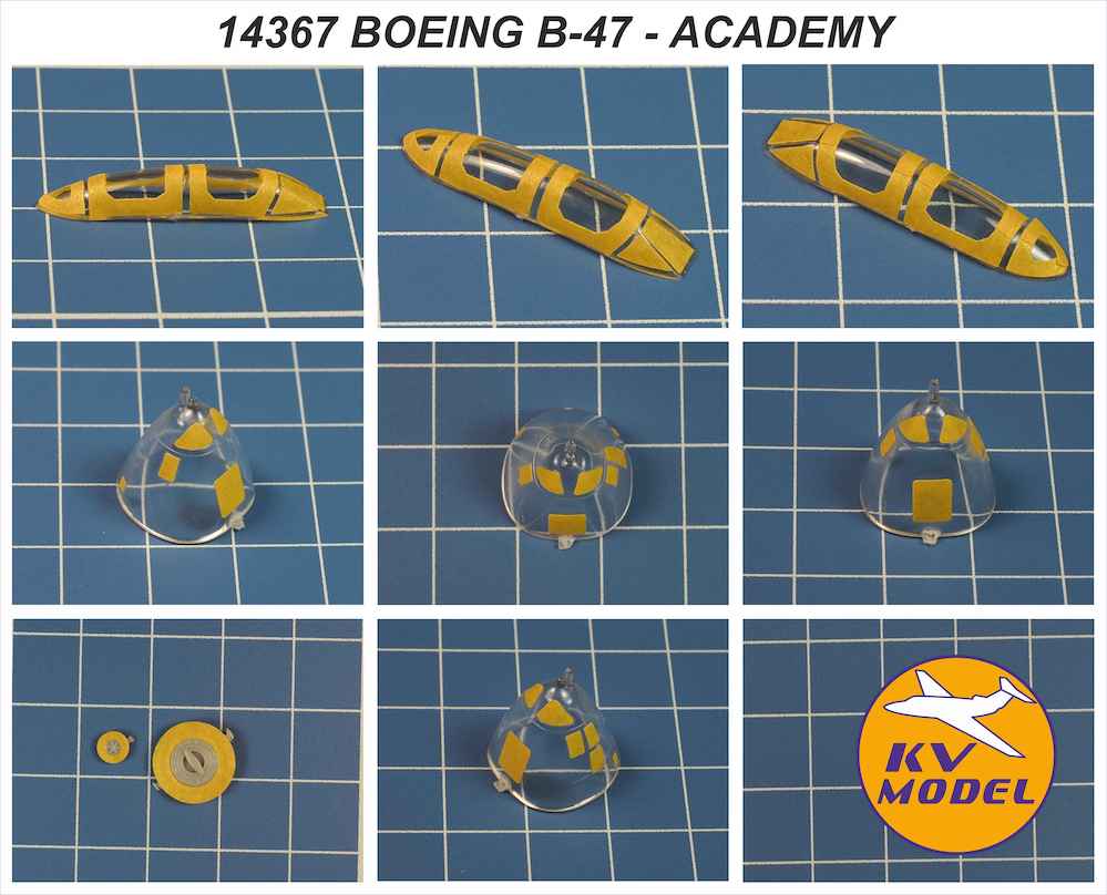 KV Models KV14367 Boeing B-47 Stratojet Canopy & Wheel Masks 1:144