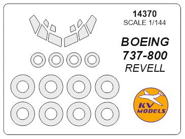 KV Models KV14370 Boeing 737-800 Canopy & Wheel Masks 1:144