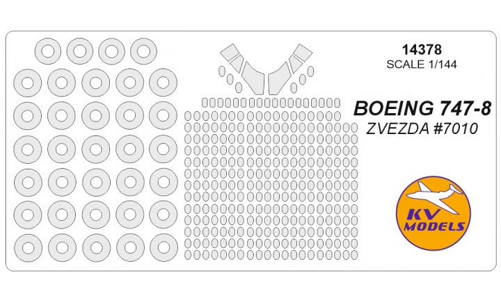 KV Models KV14378 1:144 Boeing 747-8 canopy frame paint mask
