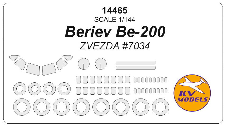 KV Models KV14465 1:144 Beriev Be-200 wheels and canopy frame paint masks