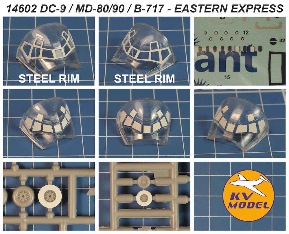 KV Models KV14602 Boeing 717/DC-9/MD-80 Window & Wheel Masks 1:144