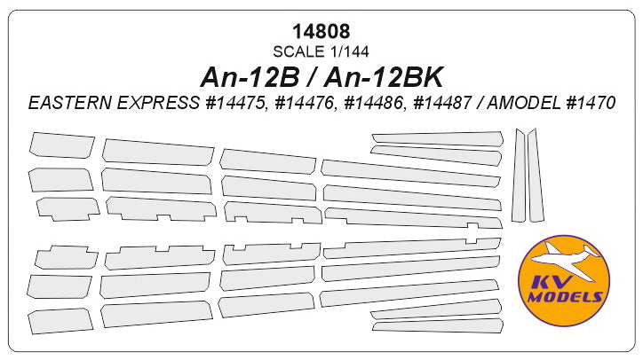 KV Models KV14808 1:144 Antonov An-12 anti-ice system masks