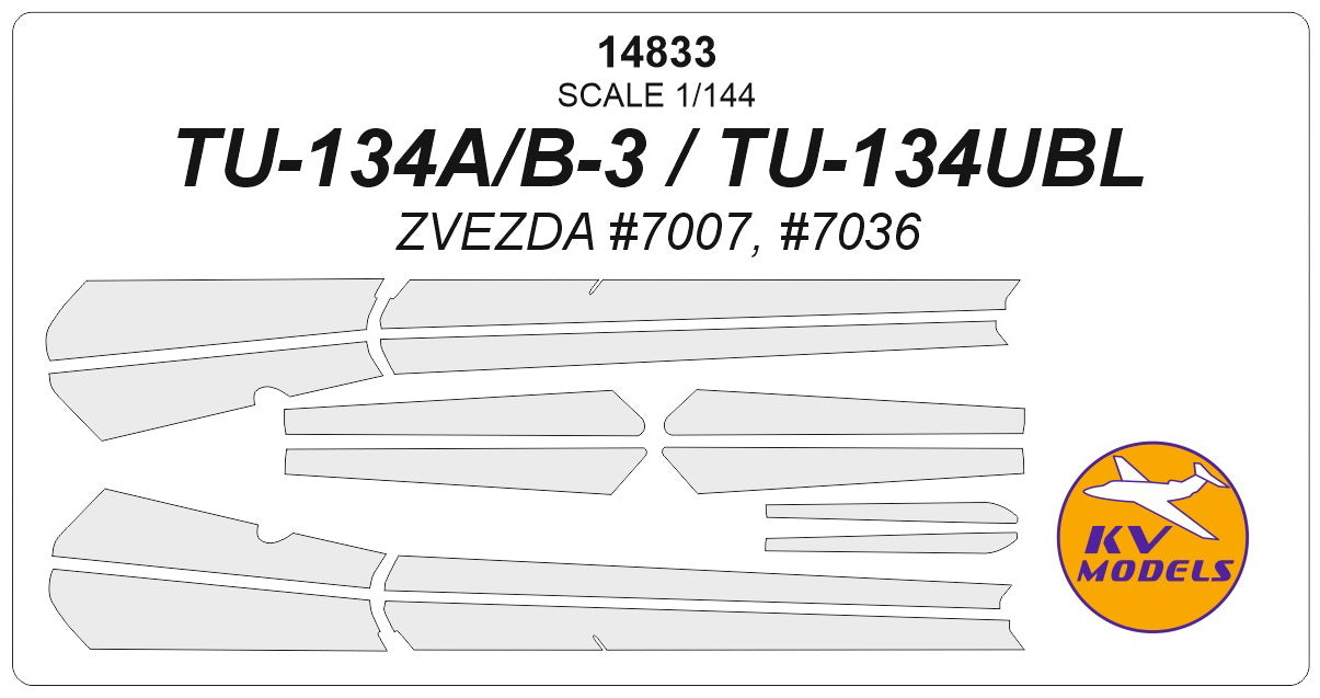KV Models KV14833 1:144 Tupolev Tu-134B anti-ice system masks