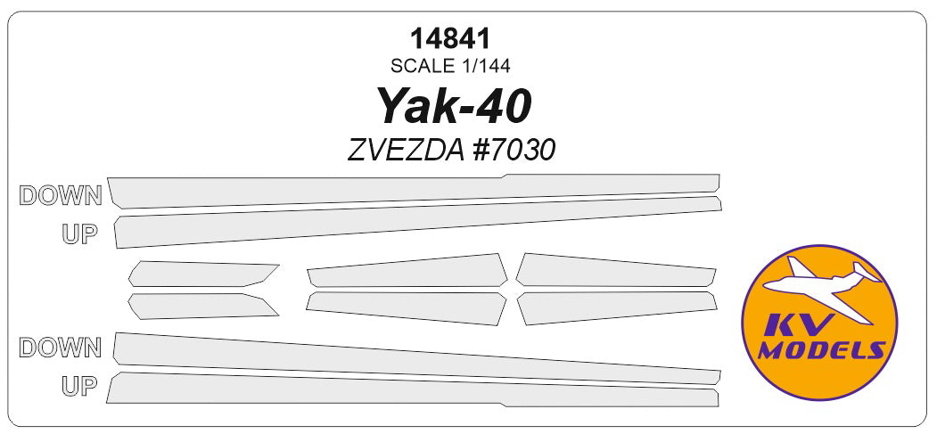 KV Models KV14841 1:144 Yakovlev Yak-40