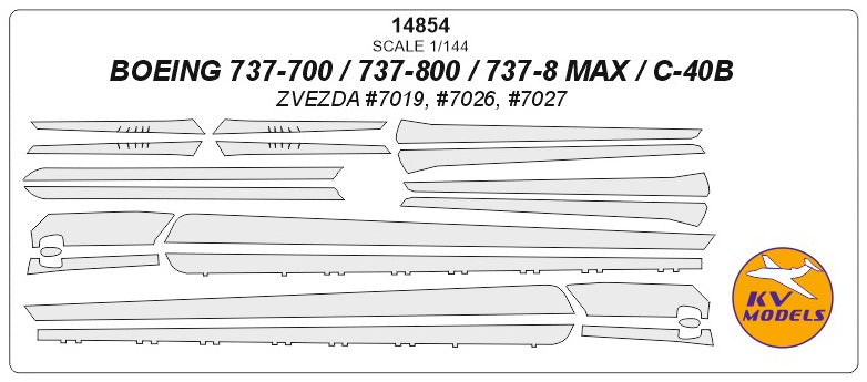 KV Models KV14854 1:144 BOEING 737-800 / 737-8 MAX anti-ice system masks
