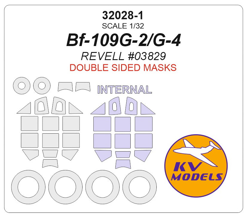 KV Models KV32028-1 1:32 Messerschmitt Bf-109G-2/G-4 + masks for wheels