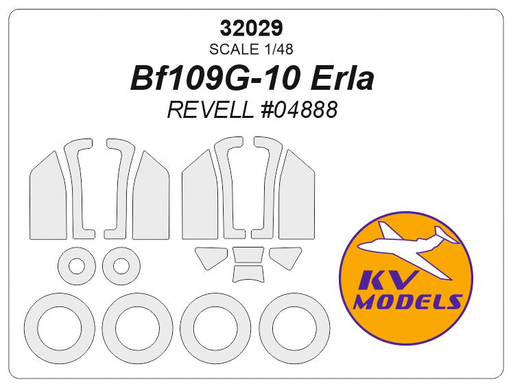 KV Models KV32029 1:32 Messerschmitt Bf-109G-10 Erla + masks for wheels